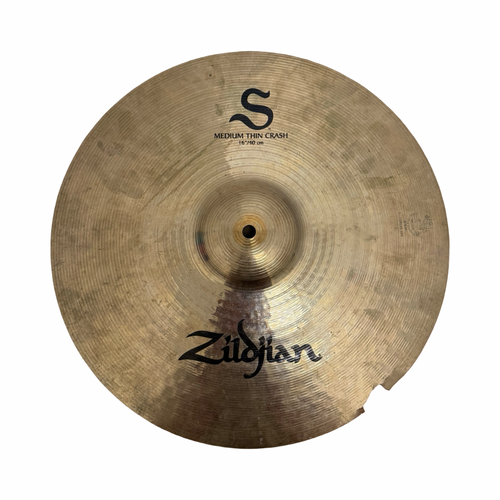 Vist Large View of Product Image Which is Used Zildjian 16 INCH S MEDIUM THIN CRASH CRACKED Crash Cymbal 15"