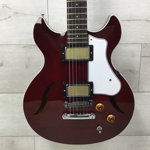 Vist Large View of Product Image Which is Used Harmony Comet USA Made Semi-Hollow Electric Guitar Red