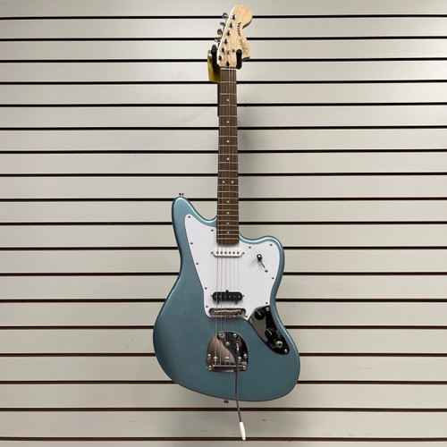 Vist Large View of Product Image Which is Used Squier AFFINITY JAGUAR B-STOCK MODDED Offset Double Cutaway Electric Guitar Blue 6-String