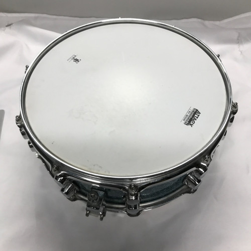 Vist Large View of Product Image Which is Used Mapex SATURN III SNARE BLUE SPARKLE Wood Snare Drum 14"