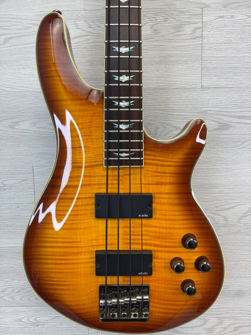 Vist Large View of Product Image Which is Used Schecter DIAMOND SERIES OMEN EXTREME-4 J Type Bass Guitar Sunburst 4-String