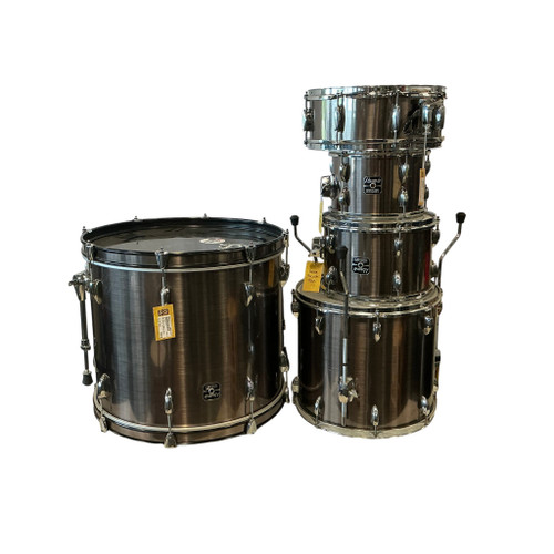 Vist Large View of Product Image Which is Used Gretsch 5PC ENERGY SHELLS ONLY Drum Shell Kit Silver/Gray