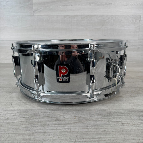 Vist Large View of Product Image Which is Used Premier Vintage Steel Snare Drum - 5.5 x 14-inch