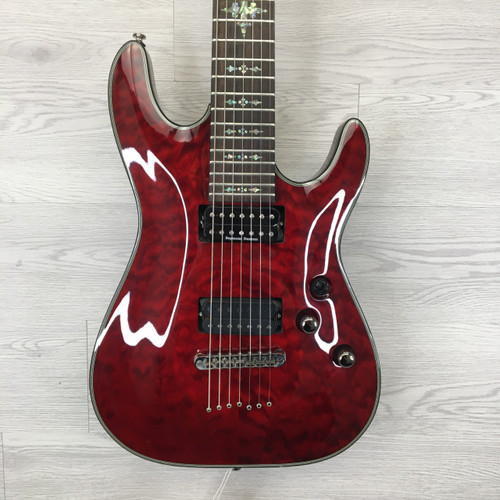 Vist Large View of Product Image Which is Used Schecter DIAMOND SERIES DAMIEN ELITE-7 Super S Electric Guitar Red 7-String