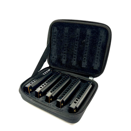 Vist Large View of Product Image Which is Used Hohner Roadhouse Blues 5 Harmonica Set