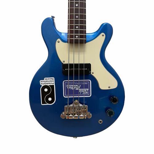 Vist Large View of Product Image Which is Used BRAY DOUBLE CUTAWAY BASS GUITAR Bass Guitar Blue 4-String