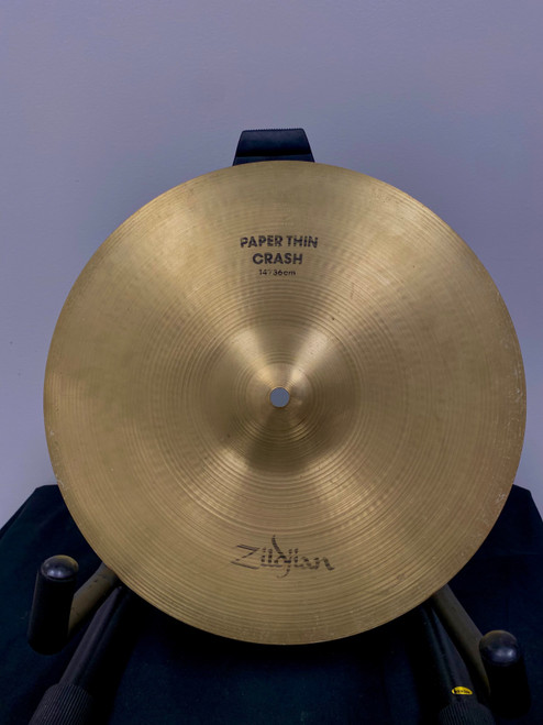 Vist Large View of Product Image Which is Used Zildjian 14 INCH PAPER THIN CRASH 70S Vintage Hi Hat Cymbals 14"