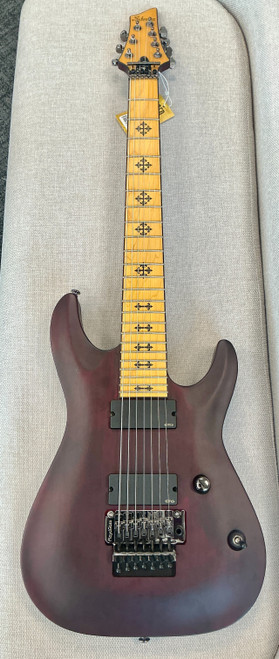 Vist Large View of Product Image Which is Used Schecter LOOMIS 7 Modern Metal Electric Guitar Red 7-String