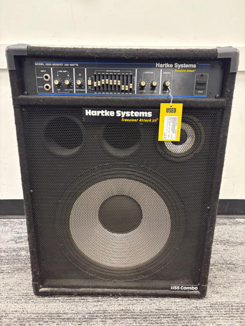Vist Large View of Product Image Which is Used Hartke 3500 MOSFET 350 WATT BASS COMBO 2 x 10 Solid State Amplifier 2 x 10