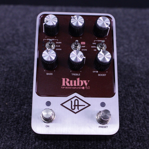 Vist Large View of Product Image Which is Used UNIVERSAL AUDIO RUBY 63 TOP BOOST Guitar PreAmp Pedal