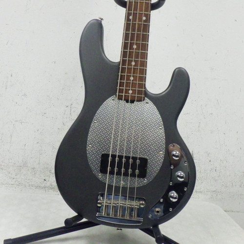 Vist Large View of Product Image Which is Used Ernie Ball musicman Sting Ray Sub5 Usa Bass Guitar Black 5-String