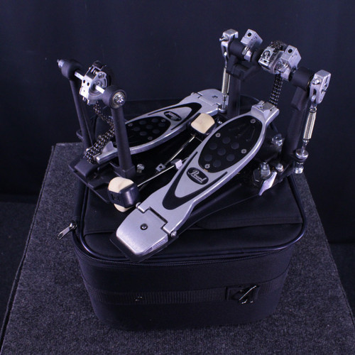 Vist Large View of Product Image Which is Used Pearl ELIMINATOR DOUBLE PEDAL W/CASE IN BOX Kick Drum Pedal