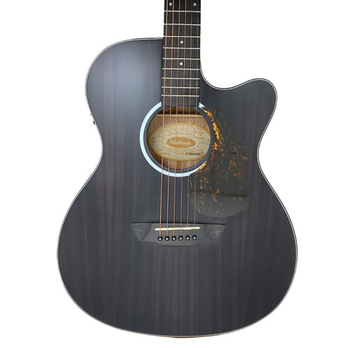 Vist Large View of Product Image Which is Used Washburn DFEACE-U NO CASE Laminate Top Acoustic Guitar Black