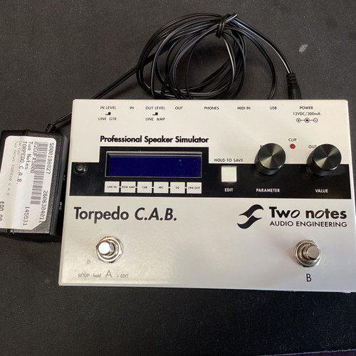 Vist Large View of Product Image Which is Used Two Notes TORPEDO C.A.B. Guitar Direct Box Pedal