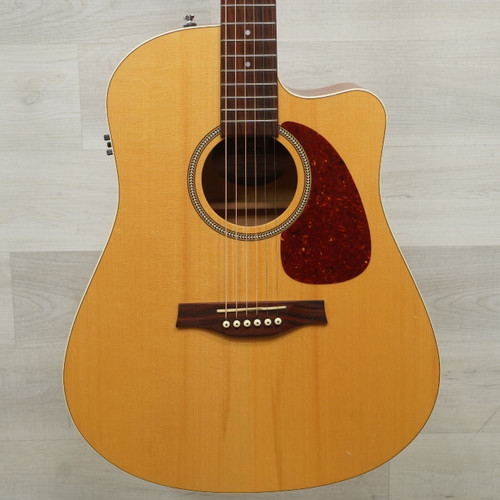 Vist Large View of Product Image Which is Used Seagull Coastline S6 Slim Cw Spruce Qit Solid Top Acoustic Guitar Natural