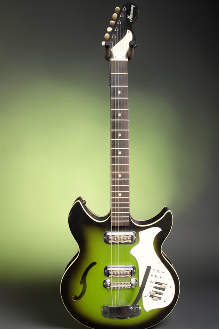 Vist Large View of Product Image Which is Used Harmony H-82G AVOCADO Vintage Semi-Hollow Electric Guitar Green 6-String