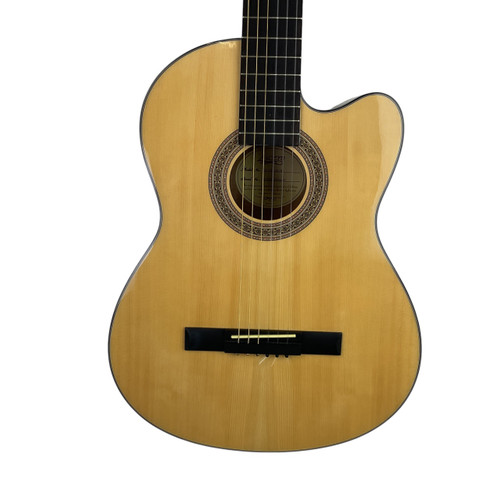Vist Large View of Product Image Which is Used Lucero LC-100CE Laminate Top Acoustic Guitar Natural