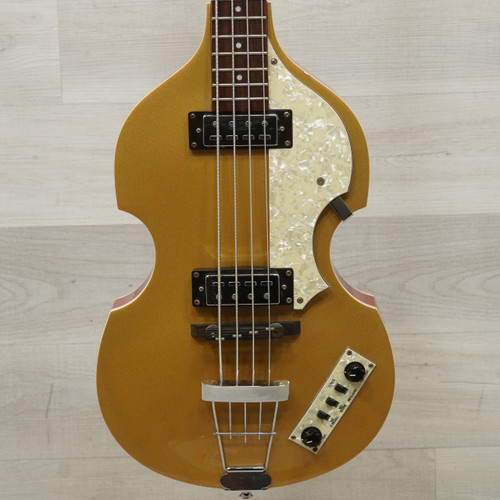 Vist Large View of Product Image Which is Used Hofner B-bass Icon Series Bass Guitar Goldtop