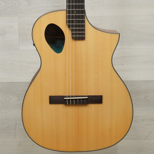 Vist Large View of Product Image Which is Used Michael Kelly Forte Port Nylon Solid Top Acoustic Electric Guitar Natural