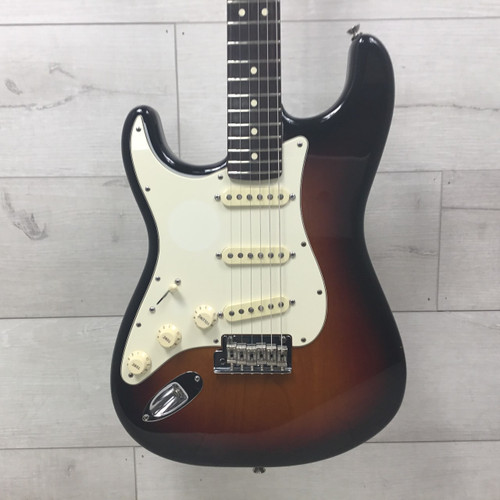 Vist Large View of Product Image Which is Used Fender American Standard Left Handed Stratocaster 2015 Electric Guitar Sunburst