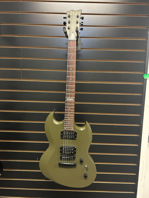Vist Large View of Product Image Which is Used LTD VIPER-100 S Type Electric Guitar Green 6-String