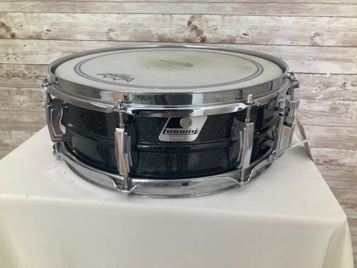 Vist Large View of Product Image Which is Used Ludwig 14XX5 BLACK GALAXY ACROLITE Metal Snare Drum 