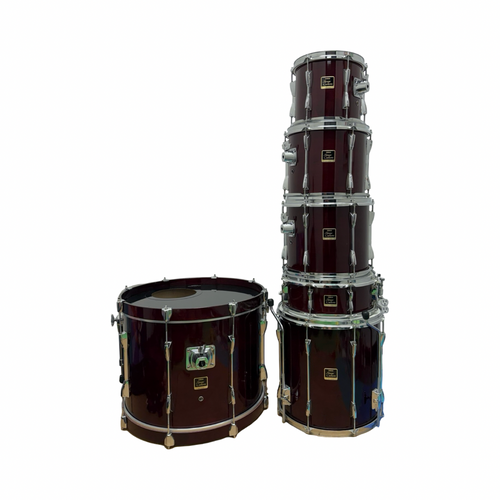Vist Large View of Product Image Which is Used Yamaha STAGE CUSTOM 6-PC KIT W/HDWR Drum Shells and Hardware Red