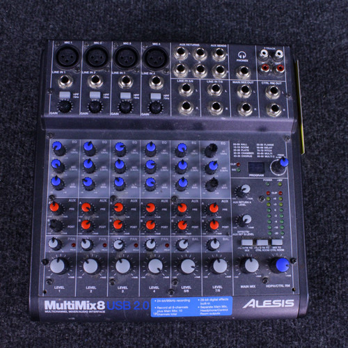 Vist Large View of Product Image Which is Used Alesis MULTI MIX 8 USB W/PWR Compact Mixer