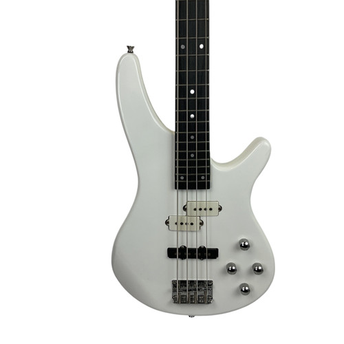 Vist Large View of Product Image Which is Used NO BRAND (Brandless Product) PJ BASS Bass Guitar White 4-String