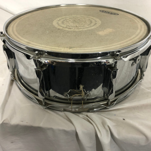 Vist Large View of Product Image Which is Used Premier MADE IN ENGLAND SNARE Vintage Metal Snare Drum 14"