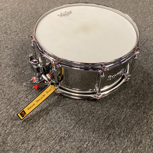 Vist Large View of Product Image Which is Used Dunnett POLISHED STAINLESS STEEL Metal Snare Drum 14"