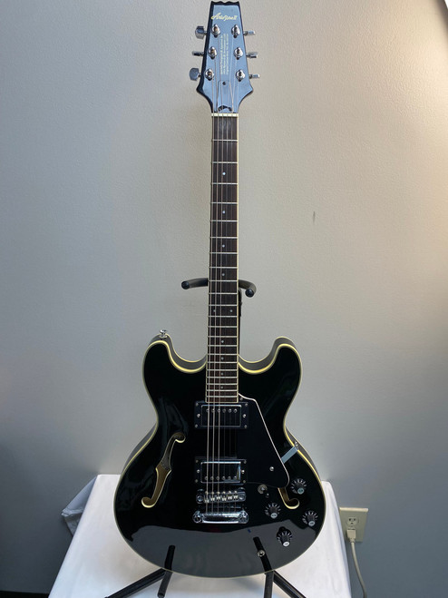 Vist Large View of Product Image Which is Used Aria Pro 1989 TA-40 MIK VINTAGE SEMI-HOLLOW Semi-Hollow Electric Guitar Black 6-String
