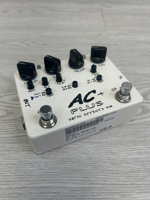 Vist Large View of Product Image Which is Used Xotic AC PLUS BOOST/OD Overdrive Pedal