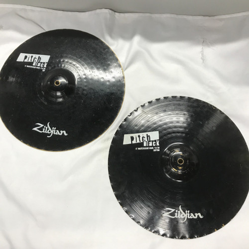 Vist Large View of Product Image Which is Used Zildjian 15 PITCH BLACK MASTERSOUND HI HAT Hi Hat Cymbals 15"