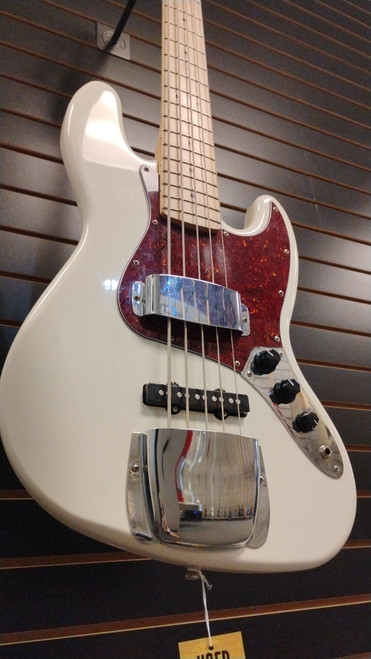 Vist Large View of Product Image Which is Used Squier SQUIER JAZZ BASS 5 STRING J Type Bass Guitar White 5-String
