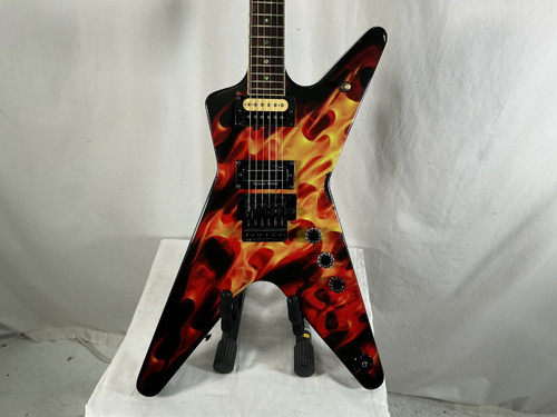 Vist Large View of Product Image Which is Used Dean DIME FLAME ML Modern Metal Electric Guitar Custom Graphics 6-String