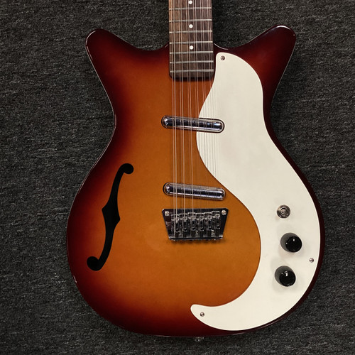 Vist Large View of Product Image Which is Used Danelectro D59V12 Double Cut Electric Guitar Sunburst 6-String