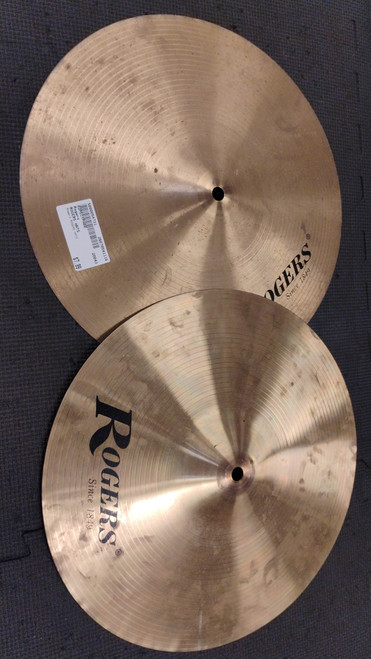 Vist Large View of Product Image Which is Used Rogers ROGERS HATS Hi Hat Cymbals 14"