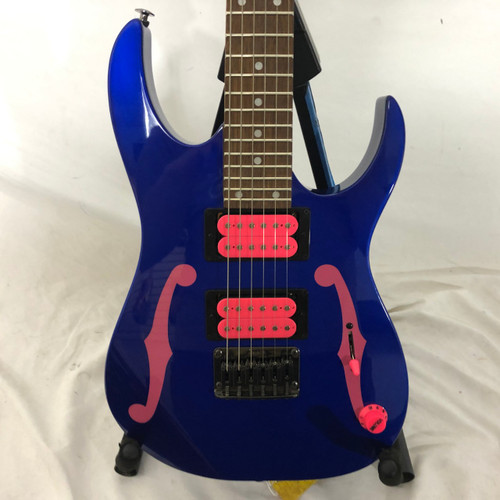 Vist Large View of Product Image Which is Used Ibanez MIKRO PGMM11 Double Cut Electric Guitar Blue 6-String