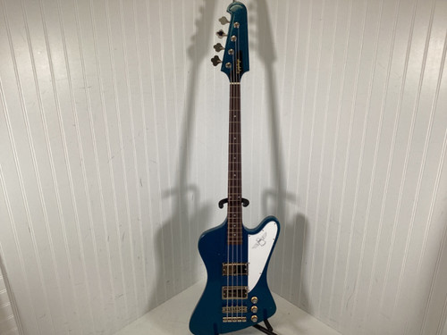 Vist Large View of Product Image Which is Used Epiphone THUNDERBIRD 64 BRUNSWICK BLUE SPARKLE Bass Guitar Blue 4-String