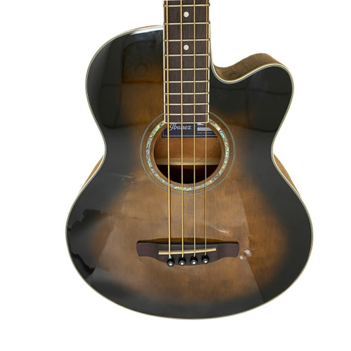 Vist Large View of Product Image Which is Used Ibanez AEB10 Acoustic Bass Guitar Tobacco Sunburst 4-String