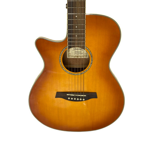 Vist Large View of Product Image Which is Used Ibanez AEG18L Laminate Top Acoustic Guitar Cherry Sunburst