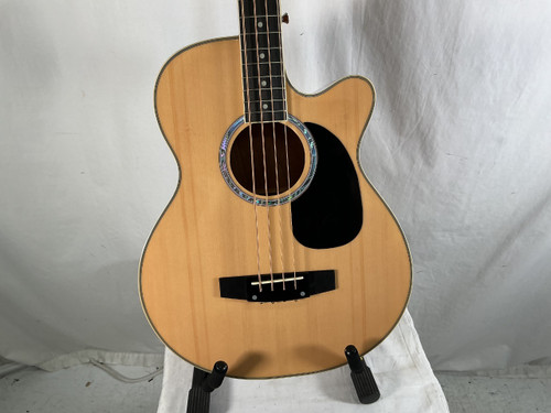 Vist Large View of Product Image Which is Used BCP ACOUSTIC BASS AS IS Acoustic Bass Guitar Natural 4-String