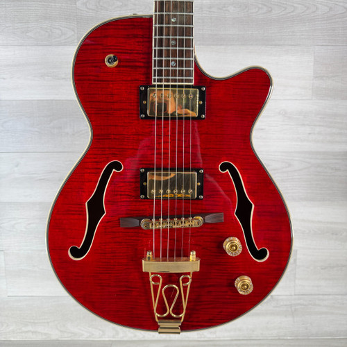 Vist Large View of Product Image Which is Used Dean Stylist Hollowbody Electric Guitar - Red
