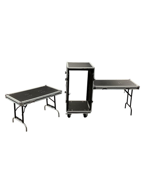 Vist Large View of Product Image Which is Used OSP Road Case w/14U RACK + TABLES 