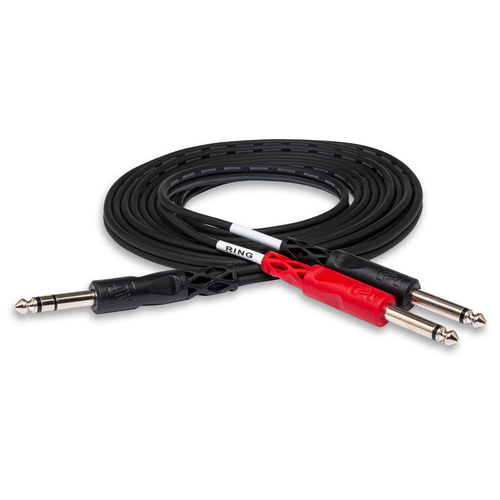 Vist Large View of Product Image Which is New - HOSA STP-202  6FT 1/4" TRS TO DUAL 1/4" TS