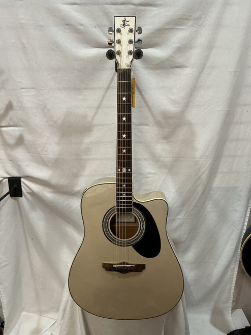 Vist Large View of Product Image Which is Used Esteban PAULA ABDUL LIMITED EDITION 2008 Laminate Top Acoustic Guitar White