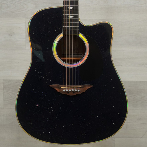 Vist Large View of Product Image Which is Used Esteban Celestial Night Laminate Top Acoustic Guitar Black