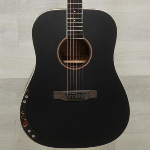 Vist Large View of Product Image Which is Used Donner DAG-1B Laminate Top Acoustic Guitar Black