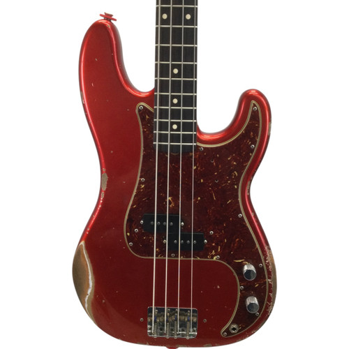 Vist Large View of Product Image Which is Used Fender 2024 Custom Shop '63 P-Bass Heavy Relic Candy Apple Red 4-String
